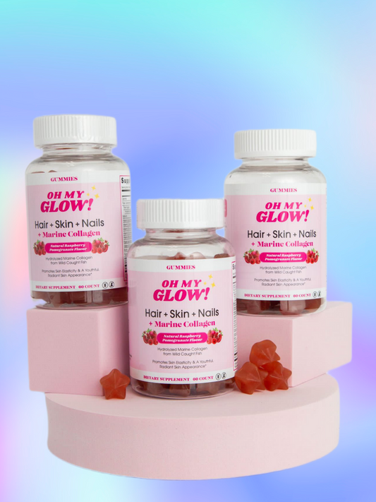 Oh My Glow! Marine Collagen Gummies – 3-Month Supply for Daily Wellness