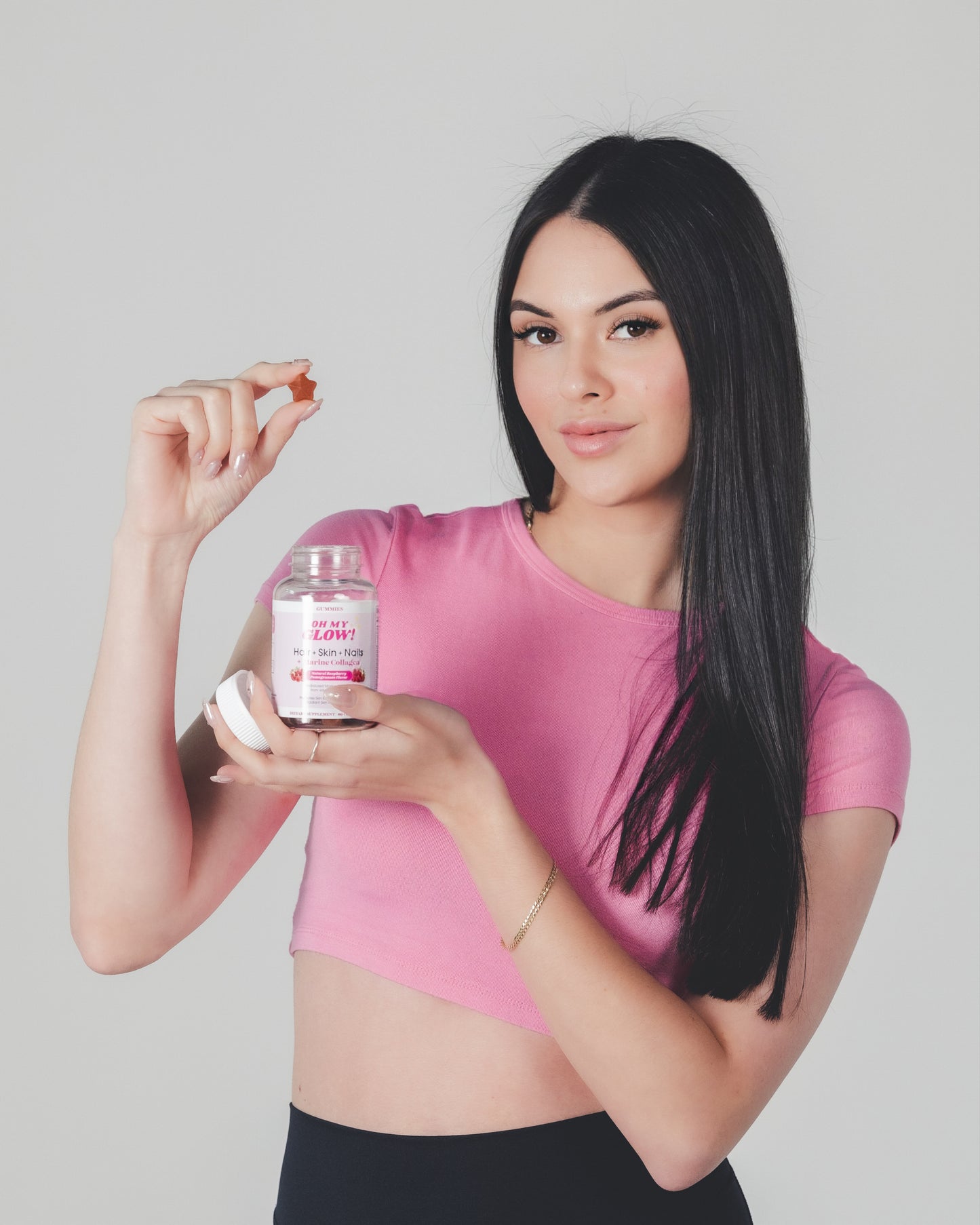 ¡Oh My Glow! Cabello, piel y uñas + gomitas de colágeno marino - Paquete de 3 meses