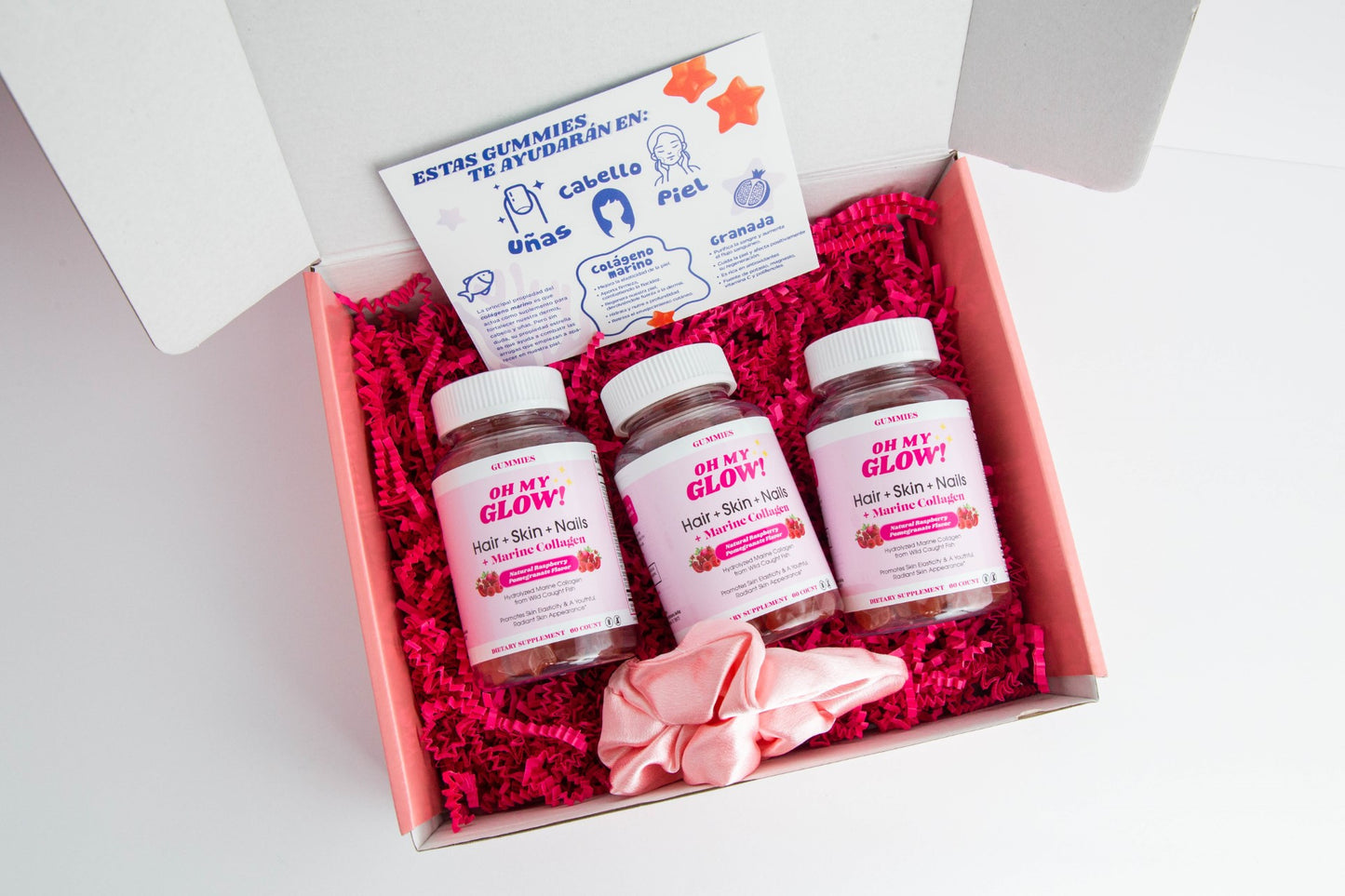 Oh My Glow! Hair, Skin & Nails + Marine Collagen Gummies - 3 Month Pack